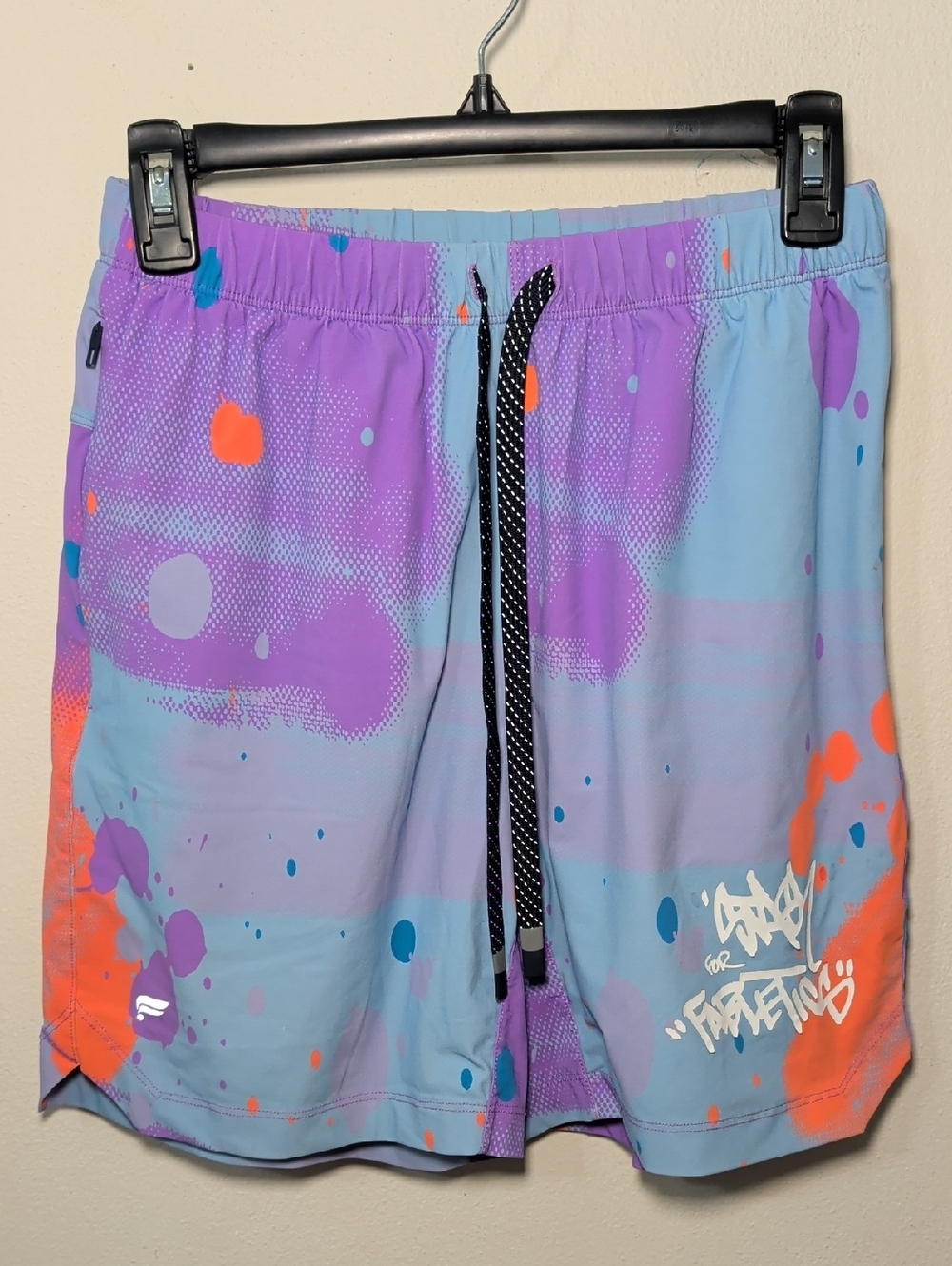 Fabletics x Stash Graffiti Print Athletic Shorts The One 7" Inseam Men's Size S
